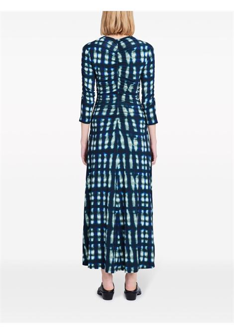 Abito midi con stampa in blu e verde - donna PROENZA SCHOULER WHITE LABEL | WL2413375399